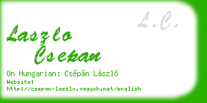 laszlo csepan business card