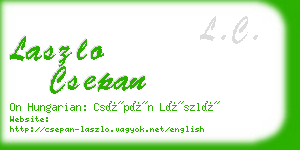 laszlo csepan business card